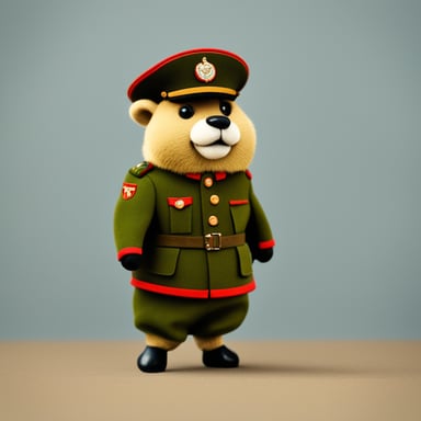 Go Blue Gopher in the uniform of the military of the Republic of Belarus.