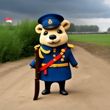 Go Blue Gopher in the uniform of the military of the Republic of Belarus.