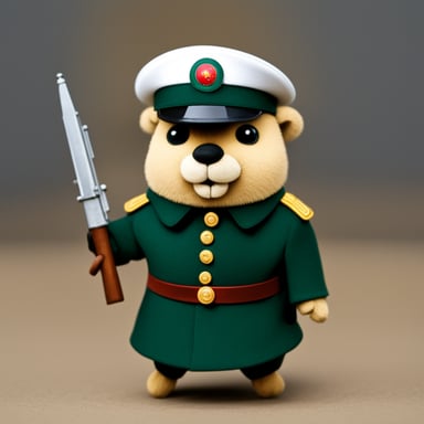 Go Blue Gopher in the uniform of the military of the Republic of Belarus.