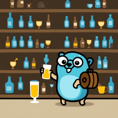 Go Blue Gopher drinking alcohol