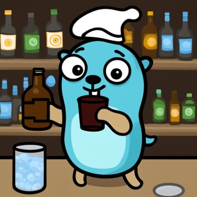 Go Blue Gopher drinking alcohol