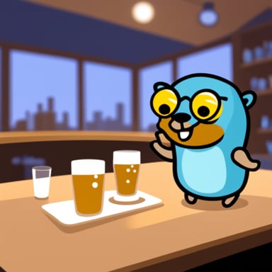 Go Blue Gopher drinking alcohol