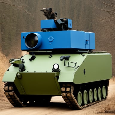 Go Blue Gopher in camouflage with an Igla MANPADS.