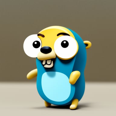 Go Blue Gopher without hair and named Isa.