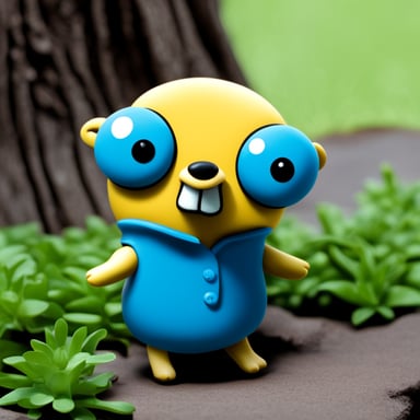 Go Blue Gopher without hair and named Isa.
