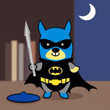 Go Blue Gopher as Batman.