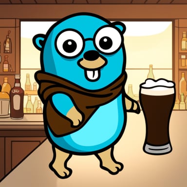Go Blue Gopher with Guinness beer in the bar.