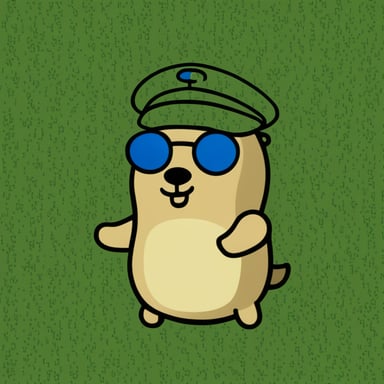 Go Blue Gopher in a military uniform (pixel camouflage).