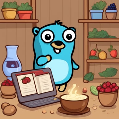 Go Blue Gopher is named Ilya and really loves the Python language and berries.