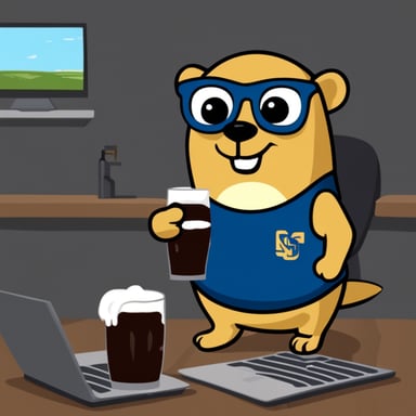 Ilya, the Go Blue Gopher, really loves the Python programming language and beer.