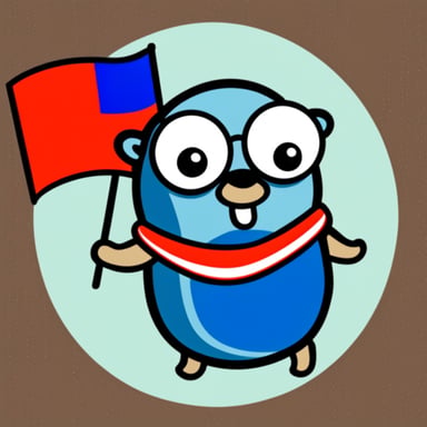 Go Blue Gopher with Russian flag.
