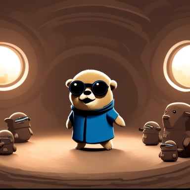 Go Blue Gopher as a sad gopher in the Star Wars universe.