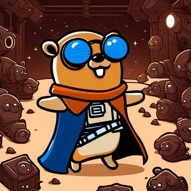 Go Blue Gopher as Blue Star Wars Gopher