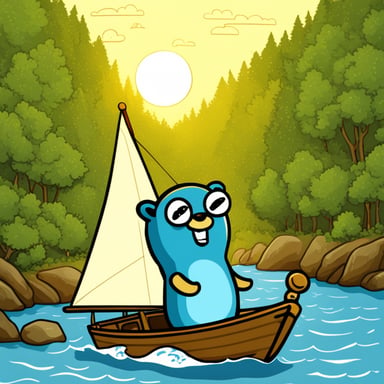 Go Blue Gopher on a sailing yacht