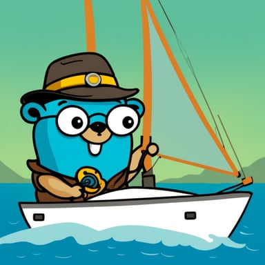 Go Blue Gopher on a sailing yacht