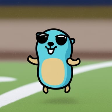 Happy Go Blue Gopher