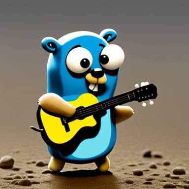 Go Blue Gopher as melancholy blue gopher