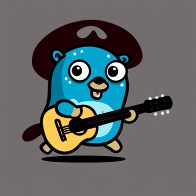 Go Blue Gopher as melancholy blue gopher