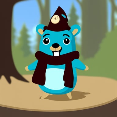 Go Blue Gopher as a squirrel.