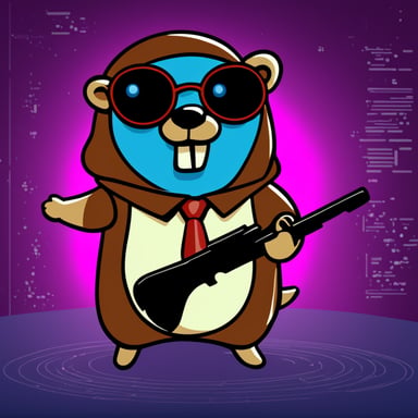 Go Blue Gopher as cybersecurity gopher with advantage experience.