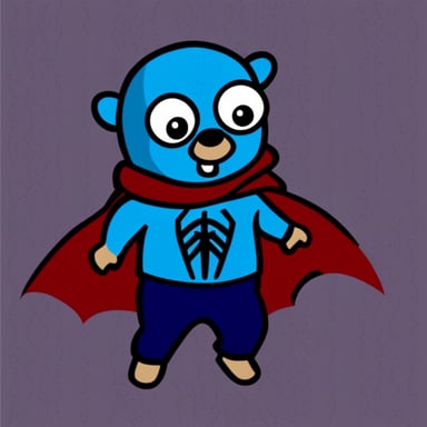 Go Blue Gopher as Spiderman