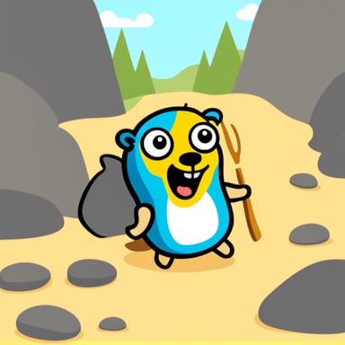 Go Blue Gopher as Happy Yandex