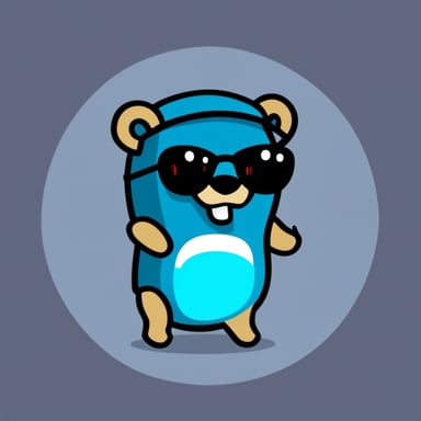 Go Blue Gopher as a Datadog themed gopher.