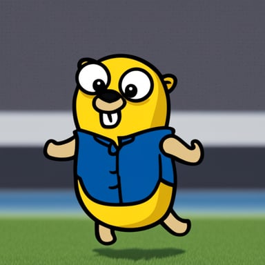 The go blue gopher is always happy on Twitter.