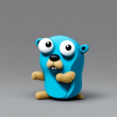 Go blue gopher as a tired character.