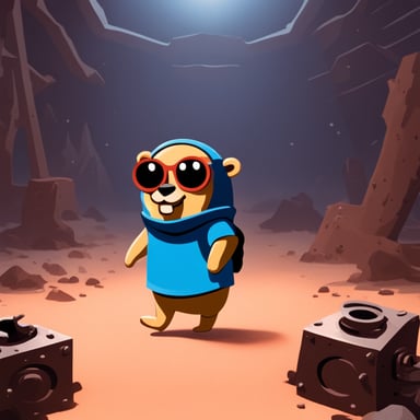 Go Blue Gopher as a mascot of Rust.