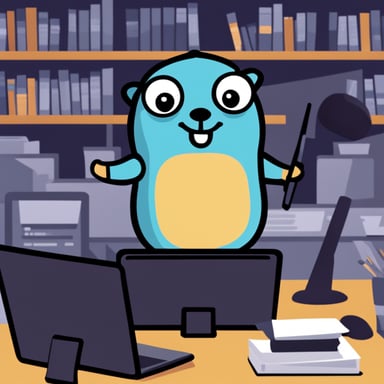 Go Blue Gopher: strong, tough, and skilled in hacking.