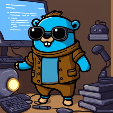 Go Blue Gopher: strong, tough, and skilled in hacking.