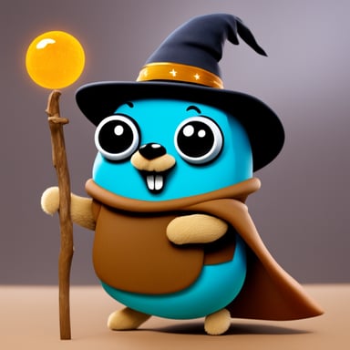 Go Blue Gopher as the happy gopher witch whose job is geodesy.