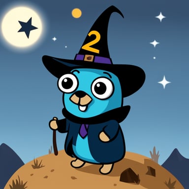 Go Blue Gopher as the happy gopher witch whose job is geodesy.