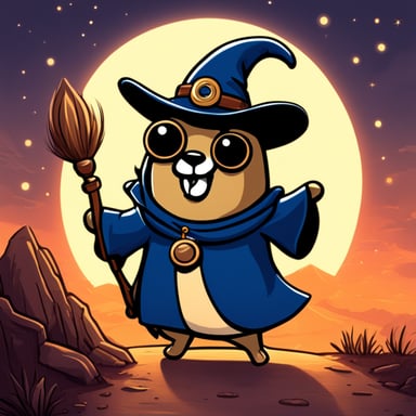 Go Blue Gopher as the happy gopher witch whose job is geodesy.