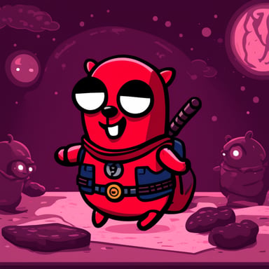 Go Blue Gopher as Deadpool