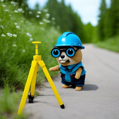 Go Blue Gopher as a surveyor.