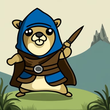 Go Blue Gopher as a medieval ninja gopher.