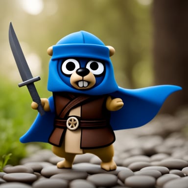 Go Blue Gopher as a medieval ninja gopher.