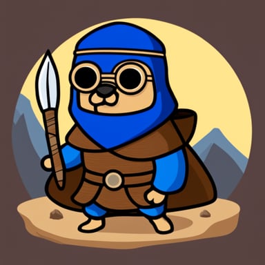 Go Blue Gopher as a medieval ninja gopher.