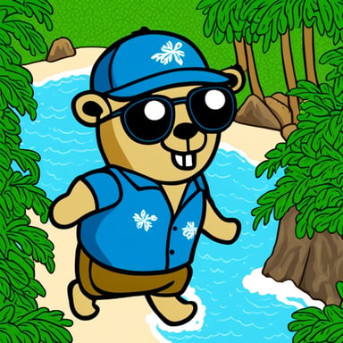 Go Blue Gopher in Hawaii shirt