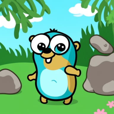 Go blue gopher as gachi gopher.