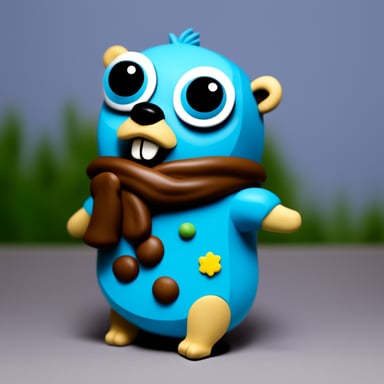 Go blue gopher as gachi gopher.