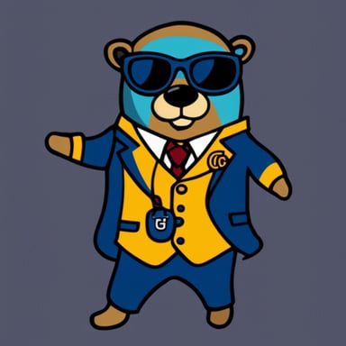 Go Blue Gopher in a Gucci suit.
