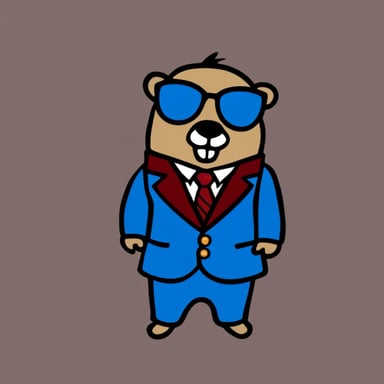 Go Blue Gopher in a Gucci suit.