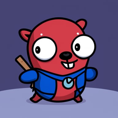 Go Blue Gopher as Deadpool