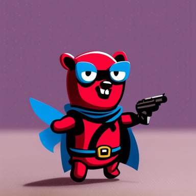Go Blue Gopher as Deadpool
