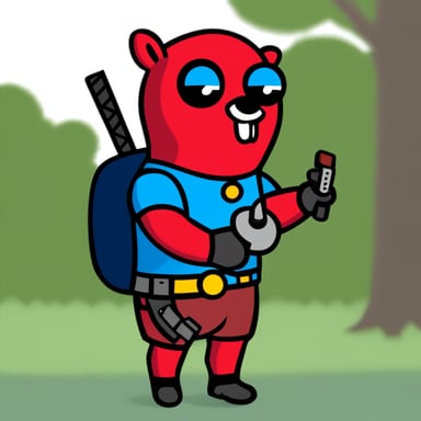 Go Blue Gopher as Deadpool