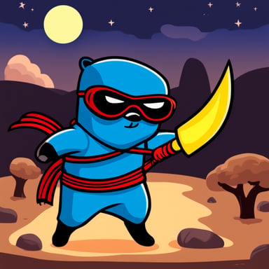Go Blue Gopher as incognito ninja woman with deadly skills