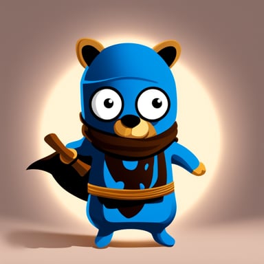 Go Blue Gopher as incognito ninja woman with deadly skills